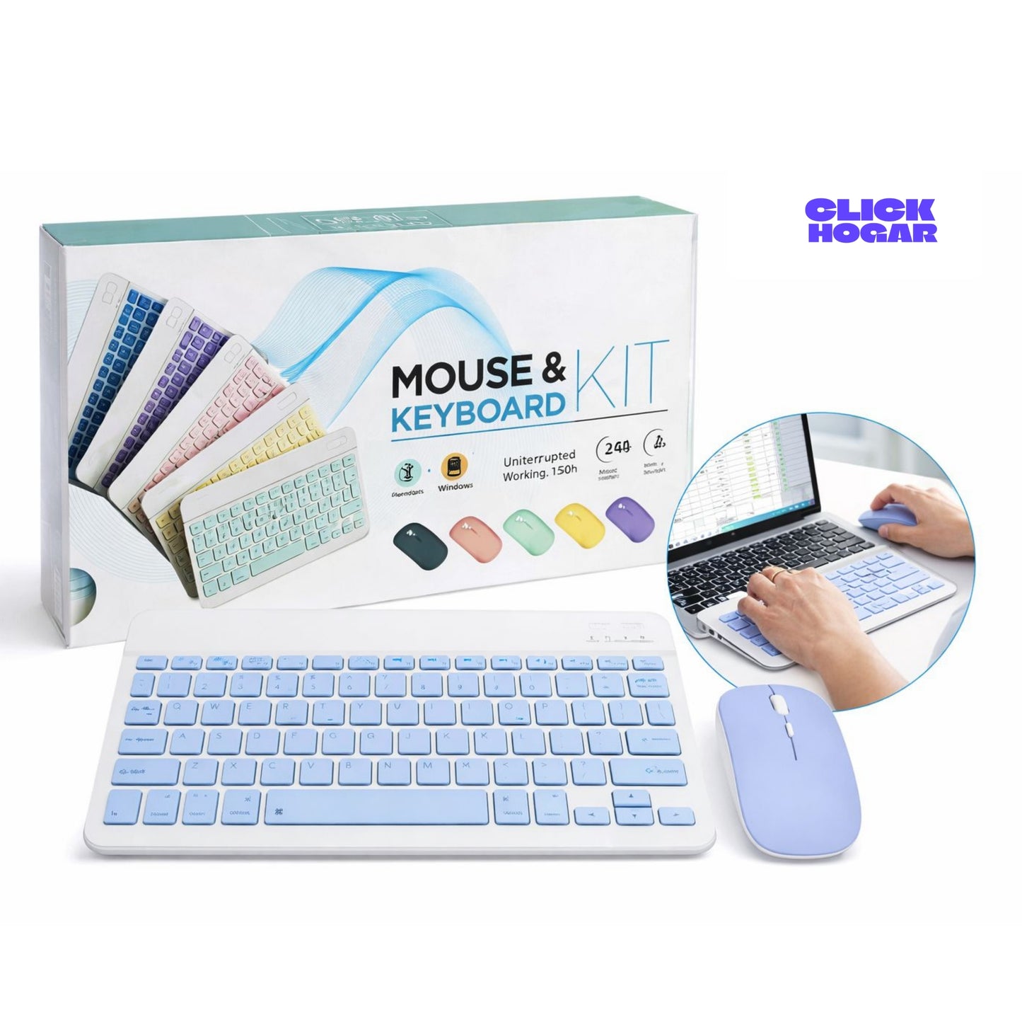 KIT DE TECLADO Y MOUSE INALÁMBRICO SMARTSET PRO™