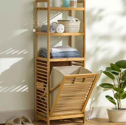 ESTANTE BAMBOO ORGANIZER DE BAÑO CON CESTO ™