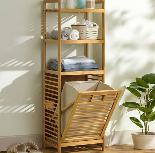 ESTANTE BAMBOO ORGANIZER DE BAÑO CON CESTO ™