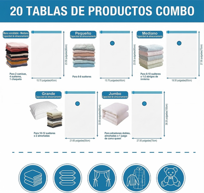 Bolsas de almacenamiento al vacío