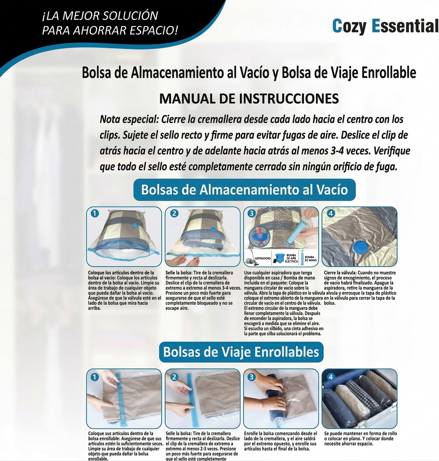 Bolsas de almacenamiento al vacío